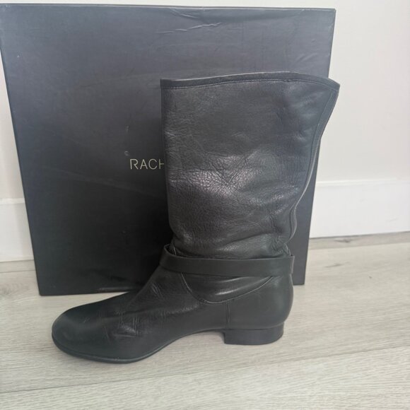 RACHAEL ZOE January Leather Strap Black Boots Size 7 with Box - Picture 6 of 8